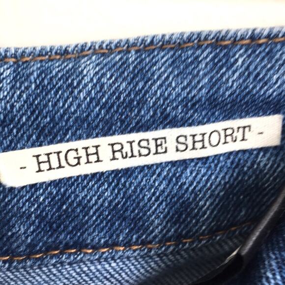 Blackheart hi rise denim shorts frayed & net sz 0 - Picture 7 of 8